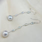 Akoya Keshi Pearl Earrings in 18K White Gold, 2.5-5mm,9-9.5mm