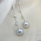 Akoya Keshi Pearl Earrings in 18K White Gold, 2.5-5mm,9-9.5mm