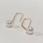 Mini Akoya Pearl Dangling Earrings in 18K Yellow Gold, 5-5.5mm