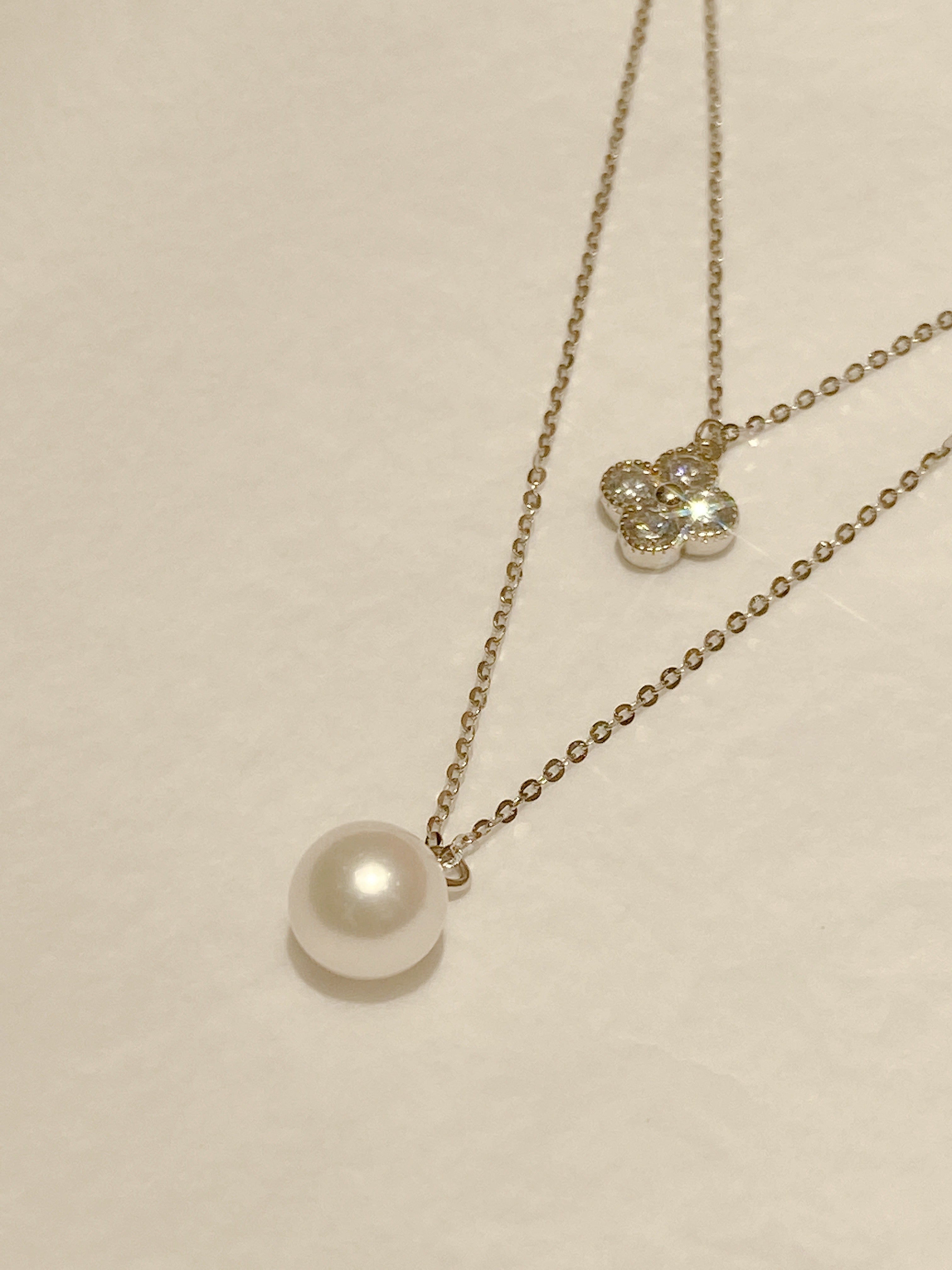 Real white pearl on sale necklace